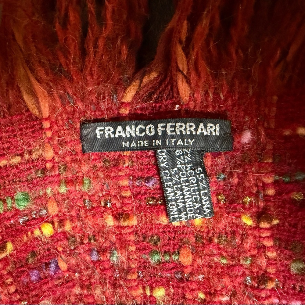 Franco Ferrari Wool Blend Woven Scarf - Picture 4 of 4